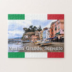 Quebra-cabeça Marina Grande, Sorrento, Itália Colorida Praia