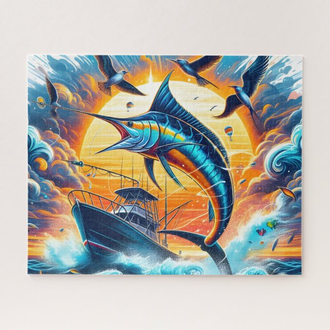 Quebra-cabeça Marlin de Águas Profundas (Horizontal)