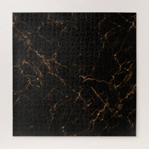 Quebra-cabeça Mármaco Negro Luxuoso: Textura Elegante