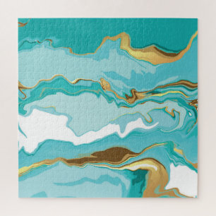 Quebra-cabeça Mármaco, ouro: fundo de abstrato.