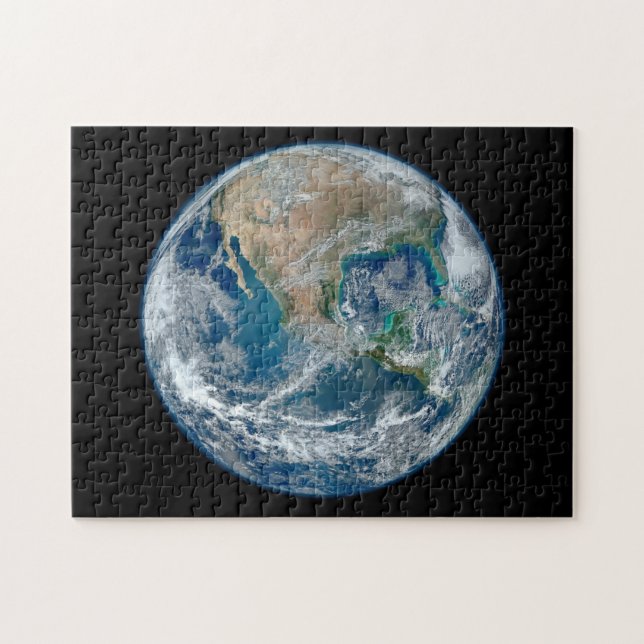 Quebra-cabeça Mármore Azul 2015 - Terra, Espaço, Planetas (Horizontal)