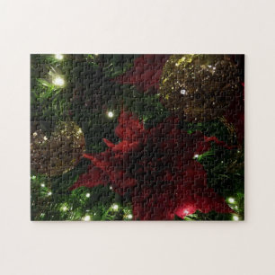Quebra-cabeça Maroon e Dourada árvore de Natal I Foto de Férias