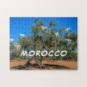 Quebra-cabeça Marrocos Goats Engraçado em Árvores