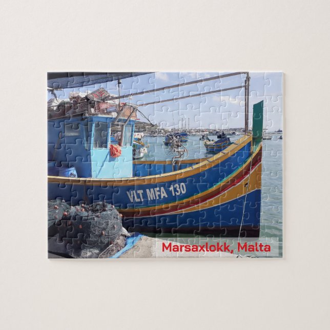 Quebra-cabeça Marsaxlokk Barcos De Pesca Malta (Horizontal)