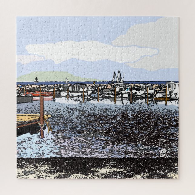 Quebra-cabeça Marseillan Sul da França 20 x 20 (Vertical)