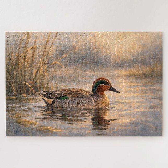 Quebra-cabeça Marshland Duck | Coastal Wildlife Art | Puzzle (Horizontal)