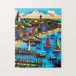 Quebra-cabeça Martha's Vineyard | Abstrato de arte colorida