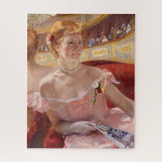 Quebra-cabeça Mary Cassatt - Mulher com Colar de Pérola num cama (Vertical)