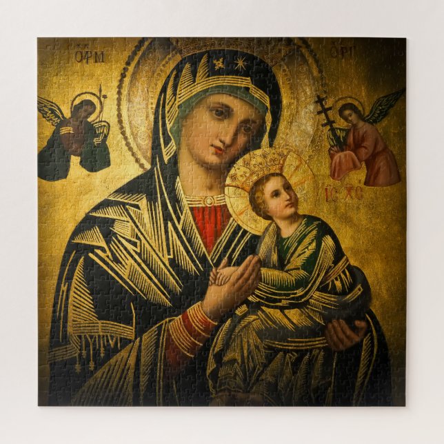Quebra-cabeça Mary e o bebê Jesus (Vertical)