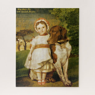 Quebra-cabeça Mary Fox Com Seu Cachorro-Ponteiro Espanhol (G.F.
