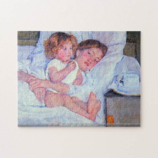 Quebra-cabeça Mary Stevenson Cassatt - tome o pequeno almoço no (Horizontal)