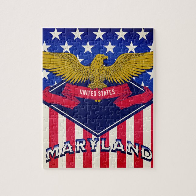 Quebra-cabeça Maryland EUA Flag (Vertical)