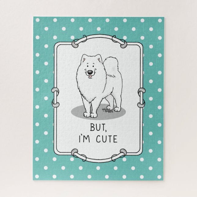 Quebra-cabeça Mas, eu sou um Cachorro Samoyed Bonito (Vertical)