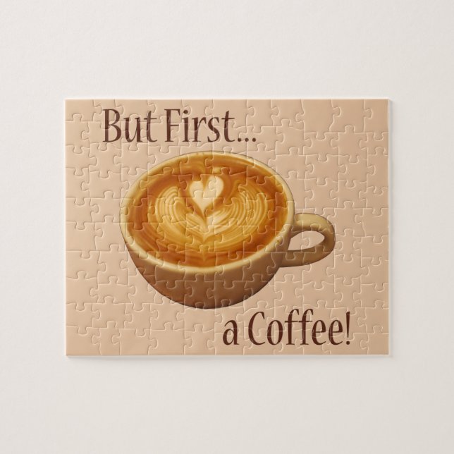 Quebra-cabeça Mas primeiro, um café (Horizontal)