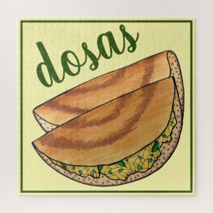 Quebra-cabeça Masala Dosas Comida Sul da Índia Batata Dosa
