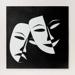 Quebra-cabeça Máscara de Comédia/Tragédia, Negra e Teatro Branco