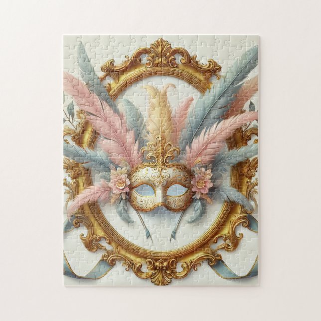 Quebra-cabeça Máscara de Veludo – Elegância Real (Vertical)