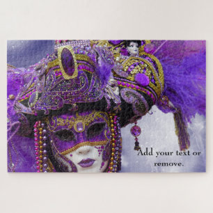 Quebra-cabeça Máscara do Festival de Veneza Roxo da Itália,
