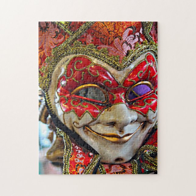 Quebra-cabeça Máscara Facial Mardi Gras Louisana. (Vertical)
