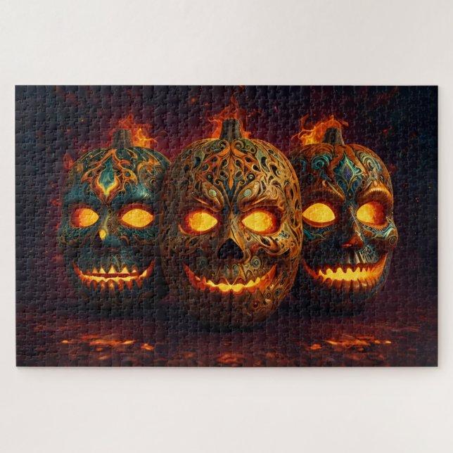Quebra-cabeça Máscaras de Cabeça de Bomba (Horizontal)