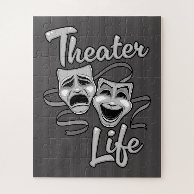 Quebra-cabeça Máscaras de Comédia e Tragédia da Vida em Teatro (Vertical)