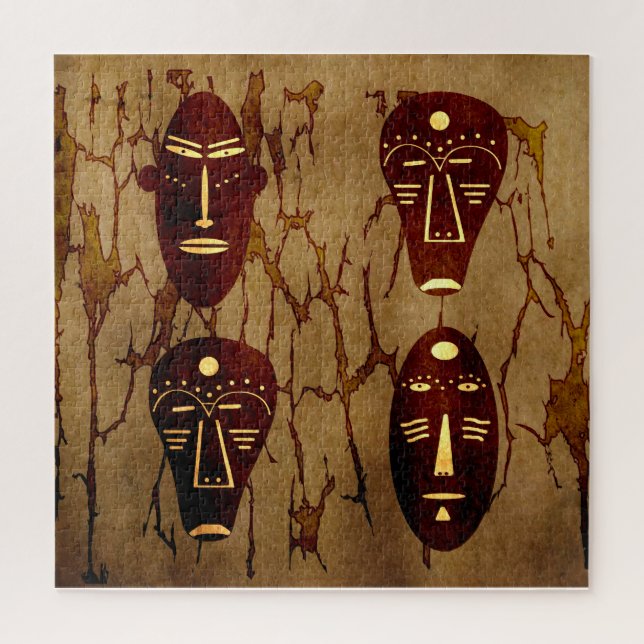 Quebra-cabeça Máscaras tribais autênticas (Vertical)