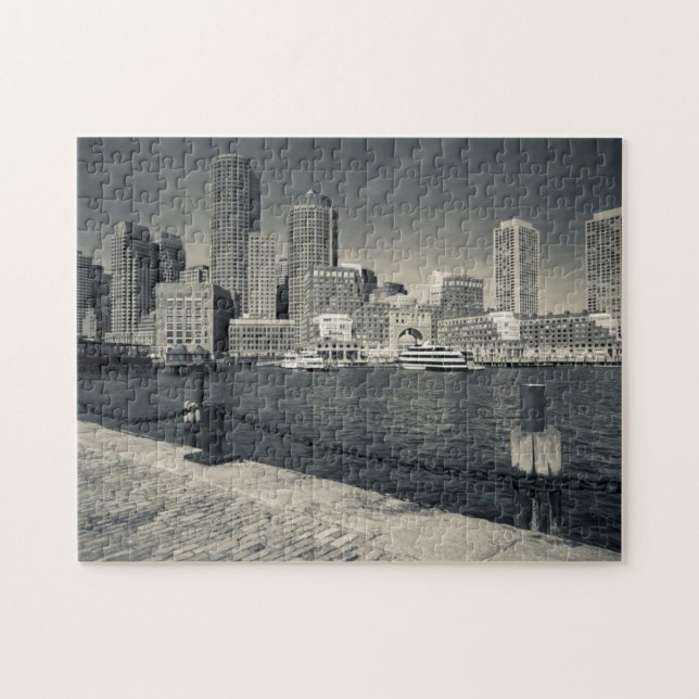 Quebra-cabeça Massachusetts, Boston, edifícios Rowe's Wharf (Horizontal)