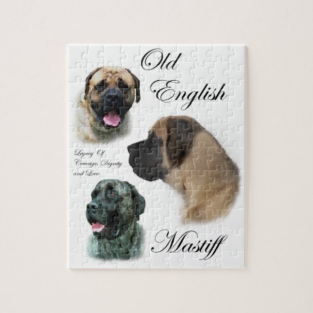 Quebra-cabeça Mastiff Art Inglês (Vertical)