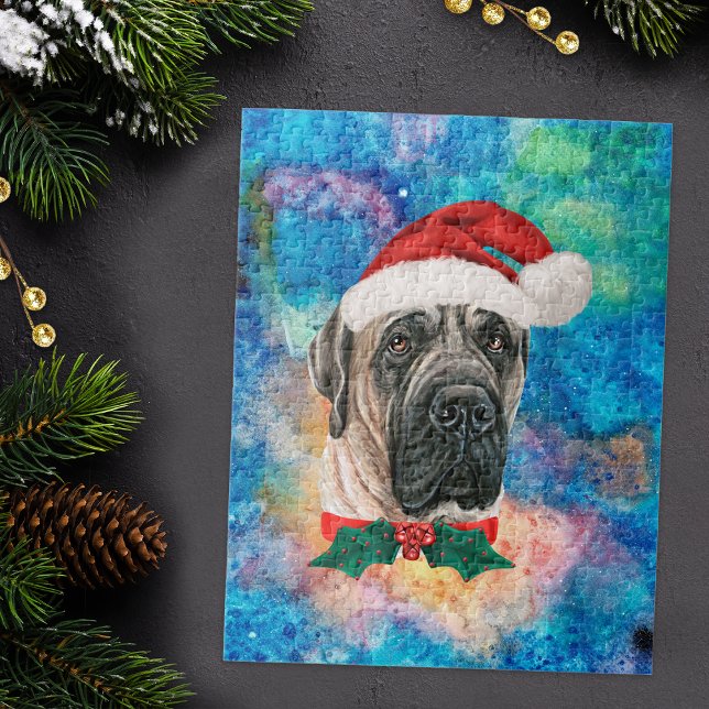 Quebra-cabeça Mastim Inglês Raça Cachorro Natal (Criador carregado)