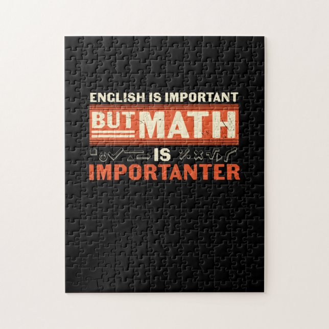 Quebra-cabeça Matemática do professor de matemática é importante (Vertical)