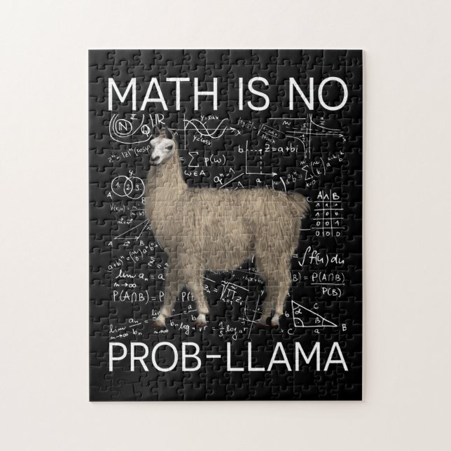 Quebra-cabeça Matemática não é Prob-Llama - Professor de Matemát (Vertical)