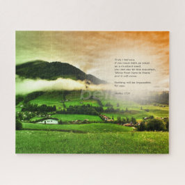 Quebra-cabeça Mateus 17:20 Mova montanhas versículo da bíblia pô