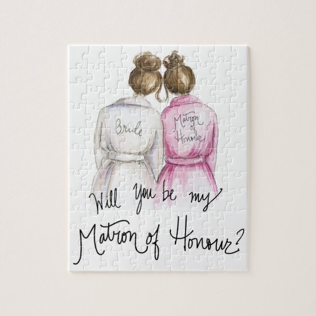 Quebra-cabeça Matrona da honra? Empregada doméstica do bolo do (Vertical)