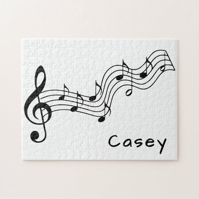 Quebra-cabeça Mau Extreme Desafio do Duro de Música Monograma (Horizontal)