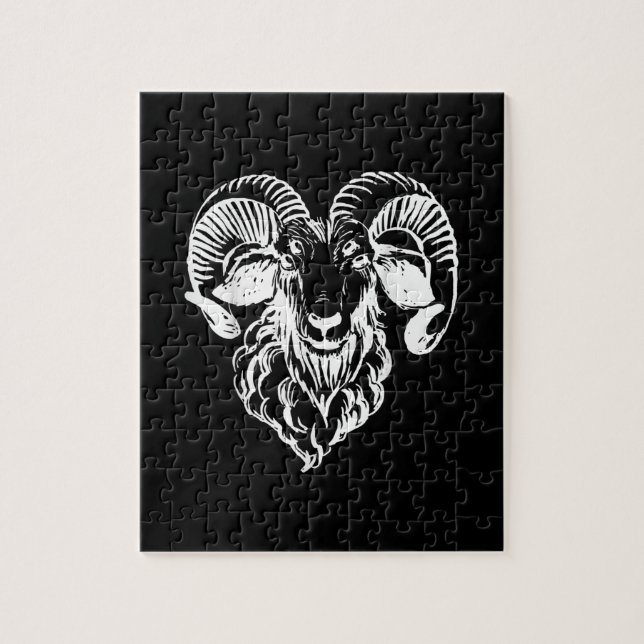 Quebra-cabeça Mau Satânico Sabbatic Baphomet Goat (Vertical)