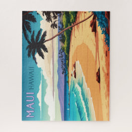 Quebra-cabeça Maui Hawaii Kaanapali Beach Vintage Retro
