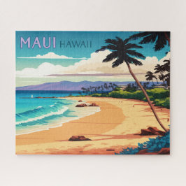 Quebra-cabeça Maui Hawaii Kaanapali Beach Vintage Retro