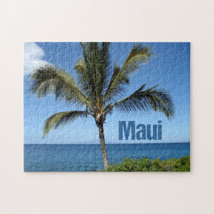 Quebra-cabeça Maui Hawaii Palm Tree Blue Scengraphy