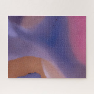 Quebra-cabeça “Mauve Mirage Flow” – Abstrato Rosa Azul Pêssego
