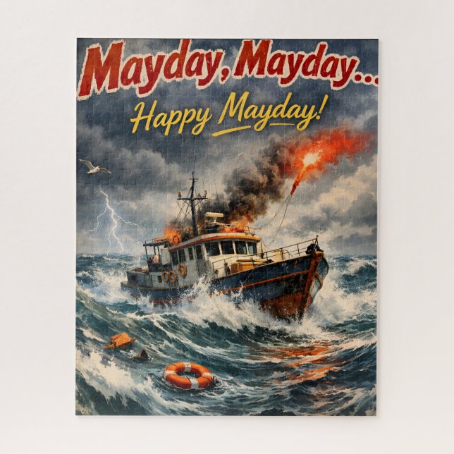 Quebra-cabeça May a happy Mayday jigsaw puzzle nautical storm an (Vertical)
