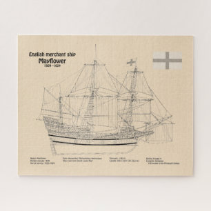 Quebra-cabeça Mayflower - Planos de Projeto de Navio SD