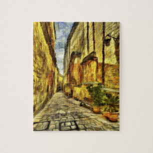 Quebra-cabeça Mdina Street Malta Van Gogh