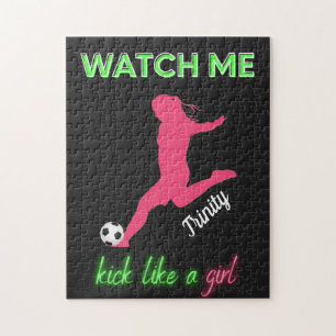 Quebra-cabeça Me Assista Chutar Como Uma Garota De Futebol  