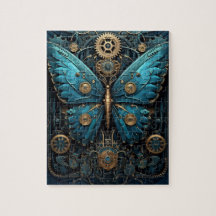 Quebra-cabeça Mecânico Borboleta Monarca Azul