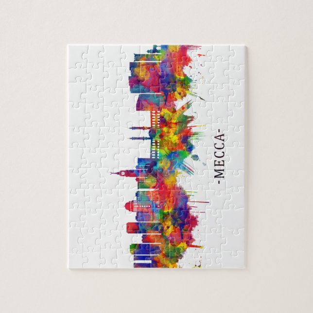 Quebra-cabeça Mecca KSA Skyline (Vertical)