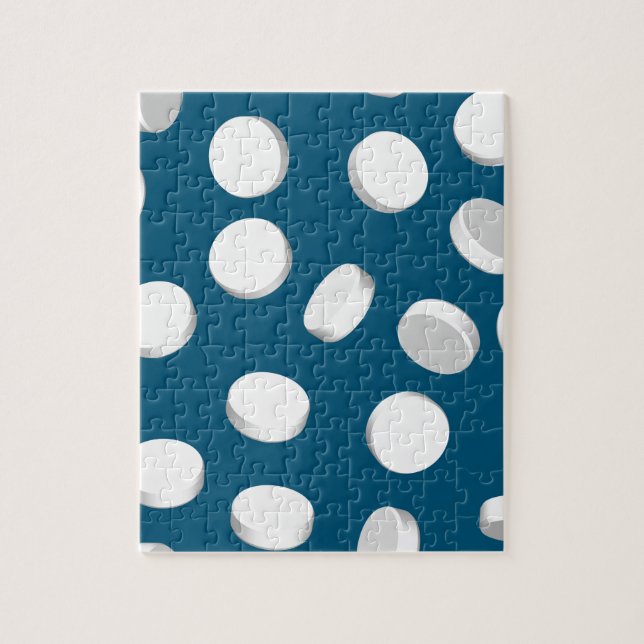 Quebra-cabeça medicamentos para pílulas azuis (Vertical)