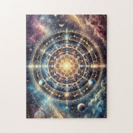 Quebra-cabeça Meditação Celestial Mandala Galáctica de Harmonia