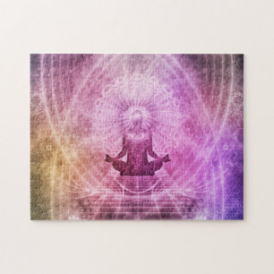 Quebra-cabeça Meditação espiritual de Yoga Zen Colorida