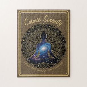 Quebra-cabeça Meditação Serenidade Cósmica – Mandala da Galáxia