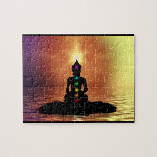 Quebra-cabeça Meditating de Chakra (Horizontal)